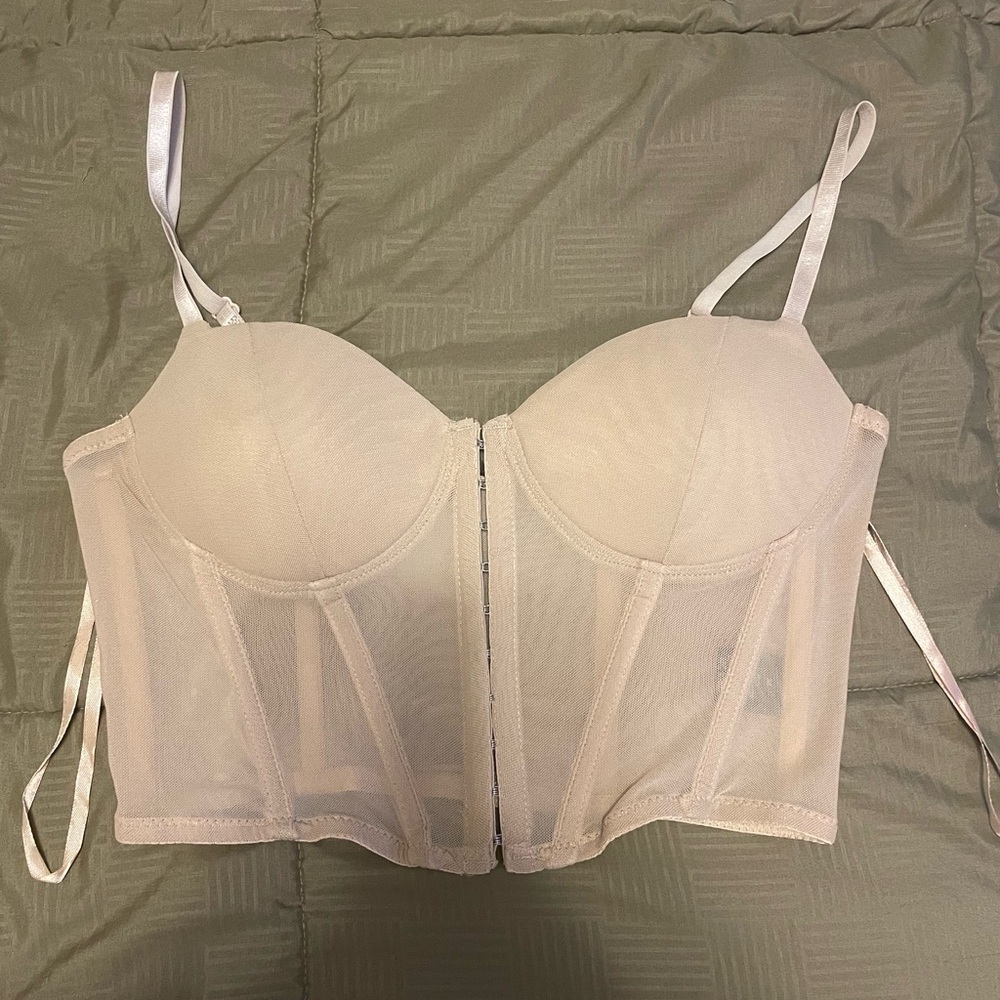 NWOT Say What Sheer Nude Bralette